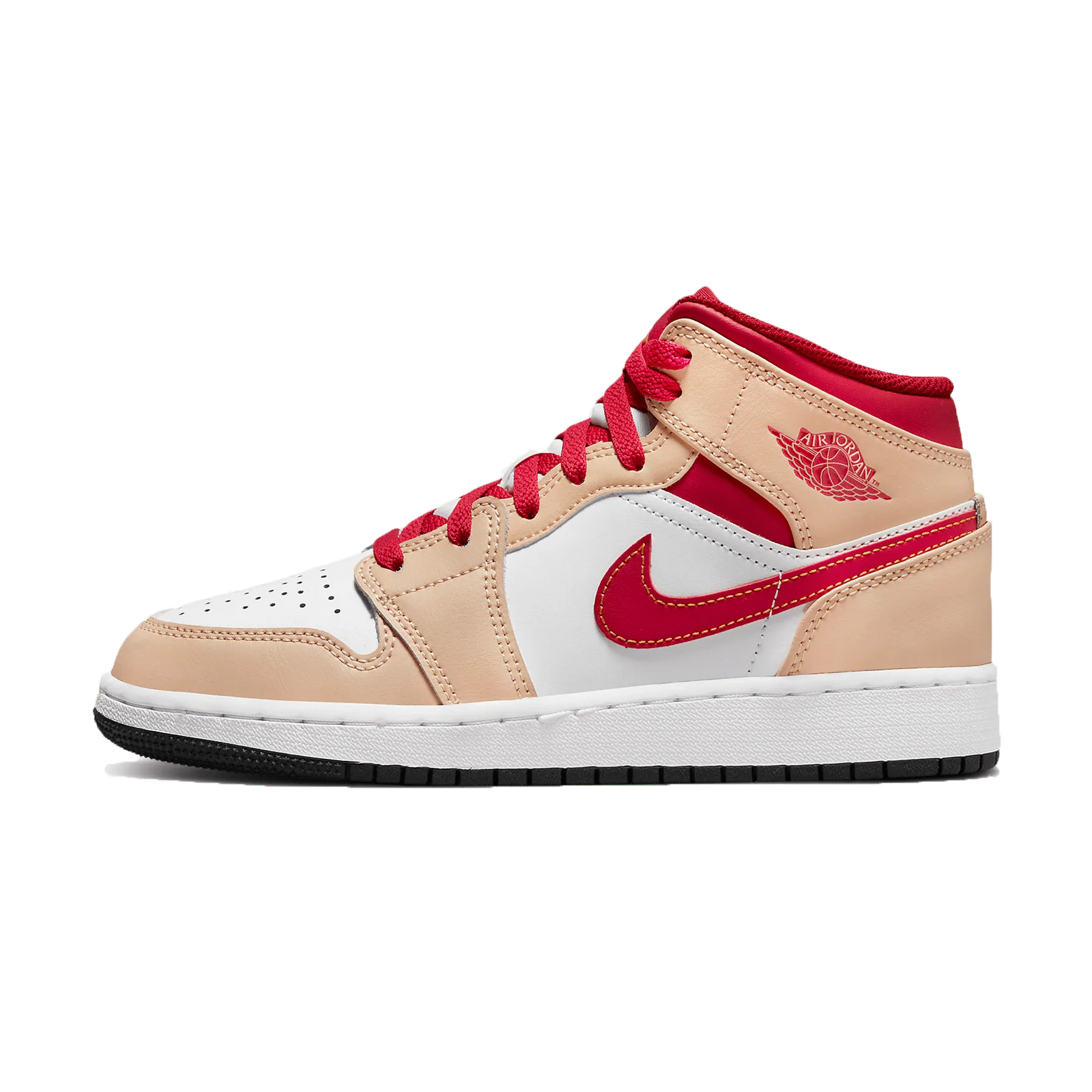 Air Jordan 1 Mid 'White Onyx Light Curry' (GS)
